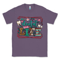 Lavender Dental life leopard frame Classic Tee - LillyAllenDesigns