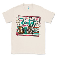 Natural Dental life leopard frame Classic Tee - LillyAllenDesigns