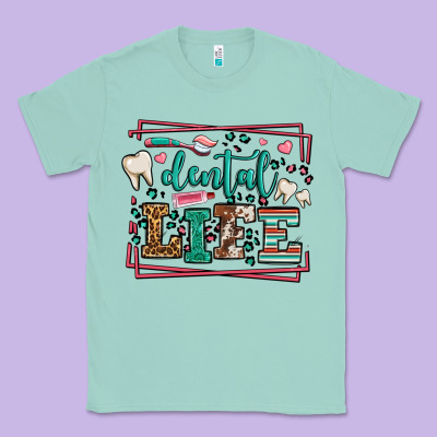 Dental Life Leopard Frame Classic Tee Designed By Lillyallendesigns