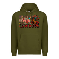 Army Green Never stop lovin cowboys Premium Hoodie - FaDigitalArtStudio