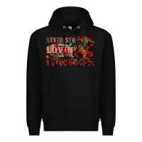 Black Never stop lovin cowboys Premium Hoodie - FaDigitalArtStudio
