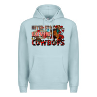 Blue Mist Never stop lovin cowboys Premium Hoodie - FaDigitalArtStudio