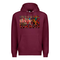 Burgundy Never stop lovin cowboys Premium Hoodie - FaDigitalArtStudio