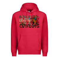 Cardinal Never stop lovin cowboys Premium Hoodie - FaDigitalArtStudio