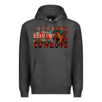 Charcoal Heather Never stop lovin cowboys Premium Hoodie - FaDigitalArtStudio