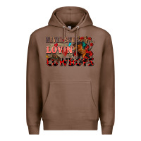 Chestnut Never stop lovin cowboys Premium Hoodie - FaDigitalArtStudio