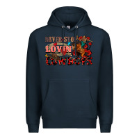 Navy Never stop lovin cowboys Premium Hoodie - FaDigitalArtStudio
