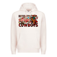 Pale Pink Never stop lovin cowboys Premium Hoodie - FaDigitalArtStudio