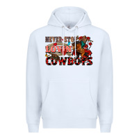 White Never stop lovin cowboys Premium Hoodie - FaDigitalArtStudio