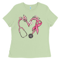 Matcha stethoscope nurse medical breast cancer awareness Ladies Tee - MaliasSmallBusiness