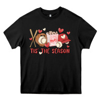 Black tis the season baseball Heavy Core Tee - MaliasSmallBusiness