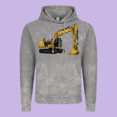 Excavator Vintage Hoodie Designed By Lillyallendesigns