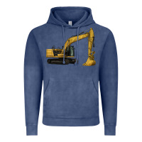 Vintage Denim Excavator Vintage Hoodie - LillyAllenDesigns