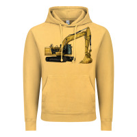 Vintage Mustard Excavator Vintage Hoodie - LillyAllenDesigns