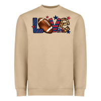 Mushroom Love Football team color red blue 4th of july Heavyweight Sweatshirt - HowdyJamesFarm