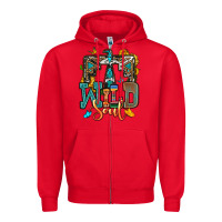 Red western wild soul Zipper Hoodie - OliviaCreatesArt