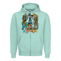 Seafoam western wild soul Zipper Hoodie - OliviaCreatesArt