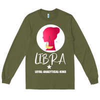 Army Green Libra Zodiac Sign Horoscope Birth Gift Girl Long Sleeve Tee - Bettercallsaul