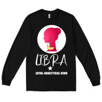 Black Libra Zodiac Sign Horoscope Birth Gift Girl Long Sleeve Tee - Bettercallsaul