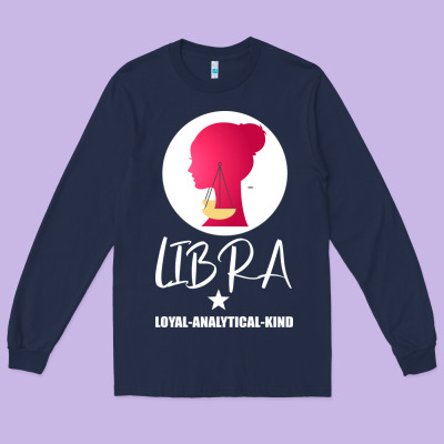 Libra Zodiac Sign Horoscope Birth Gift Girl Long Sleeve Tee Designed By Bettercallsaul