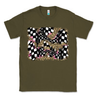 Army Green racing leopard backgraund Classic Tee - JahusDesignShop