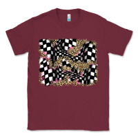 Burgundy racing leopard backgraund Classic Tee - JahusDesignShop