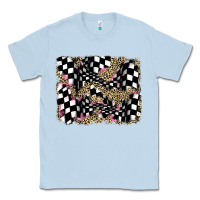 Dusty Blue racing leopard backgraund Classic Tee - JahusDesignShop