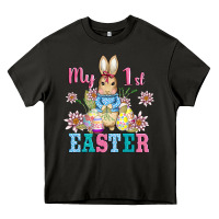 Asphalt my first easter with baby bunny and eggs Heavy Core Tee - AdoDesignShop