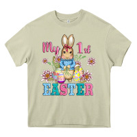 Mossy my first easter with baby bunny and eggs Heavy Core Tee - AdoDesignShop