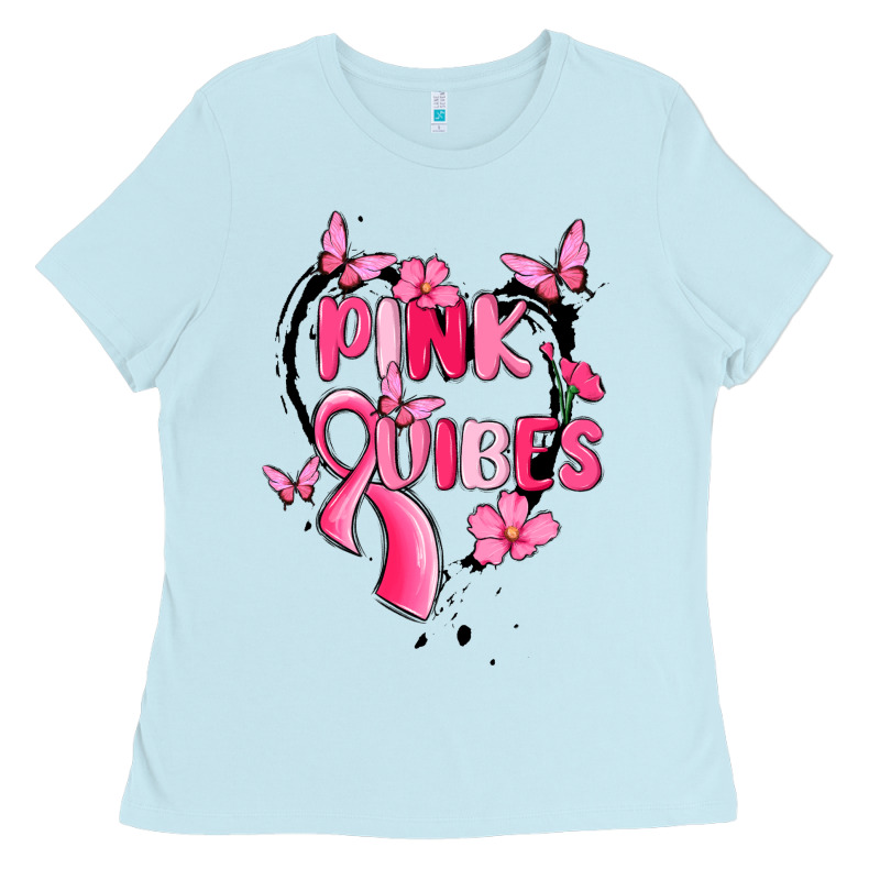 Pink Vibes Ladies Tee by MaliasSmallBusiness | Teevron