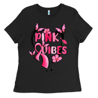 Black pink vibes Ladies Tee - MaliasSmallBusiness