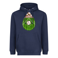 Navy baseball and western roses teardrop Heavyweight Hoodie - BundleAndBundleShop