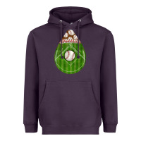 Plum baseball and western roses teardrop Heavyweight Hoodie - BundleAndBundleShop