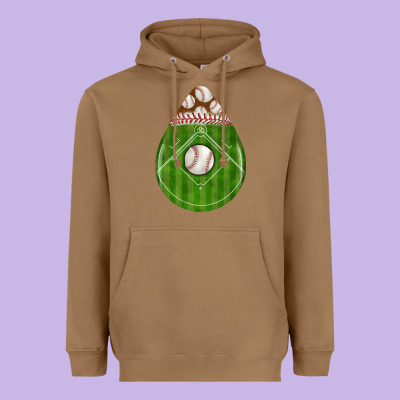 Baseball And Western Roses Teardrop Heavyweight Hoodie Designed By Bundleandbundleshop