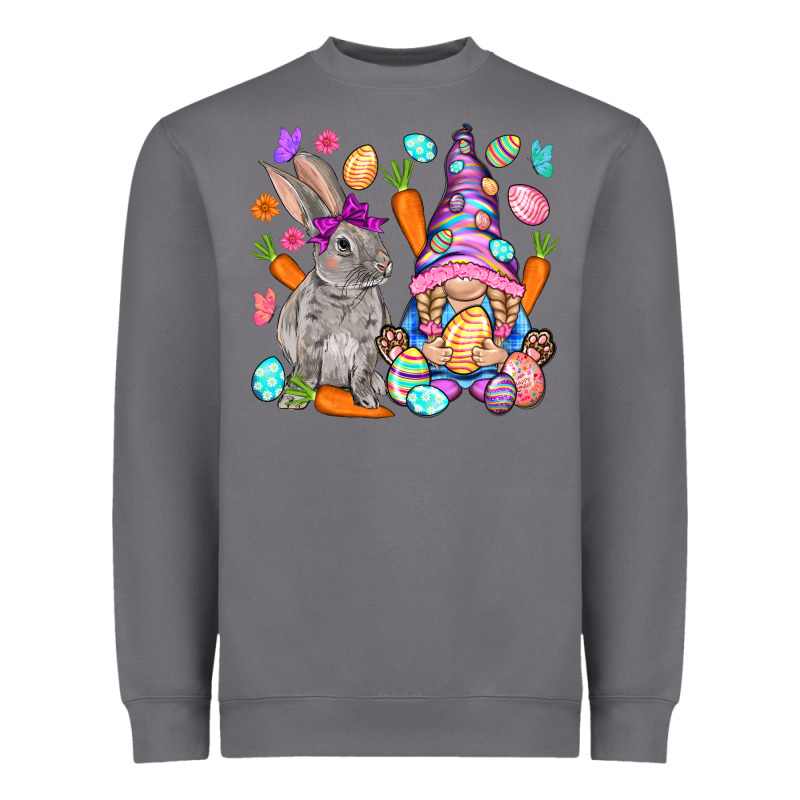 Easter Gnome And Rabbit Easter Day Heavyweight Sweatshirt by HowdyJamesFarm | Teevron