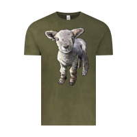 Vintage Olive southdown baby sheep Vintage Tee - LillyAllenDesigns