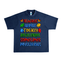 Navy always unique totally intelligent sometimes myster Urban Heavy Tee - Artiststas