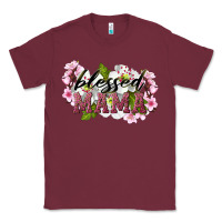 Burgundy Blessed Mama Classic Tee - LillyAllenDesigns