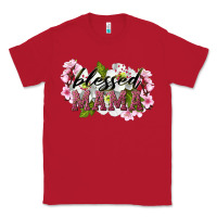 Red Blessed Mama Classic Tee - LillyAllenDesigns