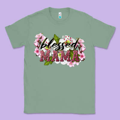 Blessed Mama Classic Tee Designed By Lillyallendesigns