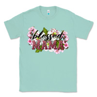 Seafoam Blessed Mama Classic Tee - LillyAllenDesigns