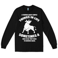 Black Taurus Horoscope Long Sleeve Tee - Bettercallsaul
