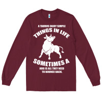 Burgundy Taurus Horoscope Long Sleeve Tee - Bettercallsaul
