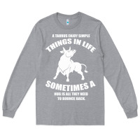 Heather Grey Taurus Horoscope Long Sleeve Tee - Bettercallsaul