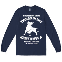 Navy Taurus Horoscope Long Sleeve Tee - Bettercallsaul