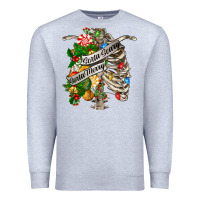 Heather Grey sorta merry sorta scary chest Premium Sweatshirt - FaDigitalArtStudio