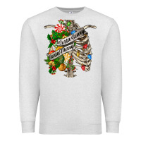 Oatmeal Heather sorta merry sorta scary chest Premium Sweatshirt - FaDigitalArtStudio