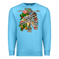Ocean Blue sorta merry sorta scary chest Premium Sweatshirt - FaDigitalArtStudio