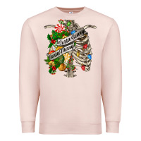 Pale Pink sorta merry sorta scary chest Premium Sweatshirt - FaDigitalArtStudio