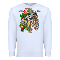 White sorta merry sorta scary chest Premium Sweatshirt - FaDigitalArtStudio